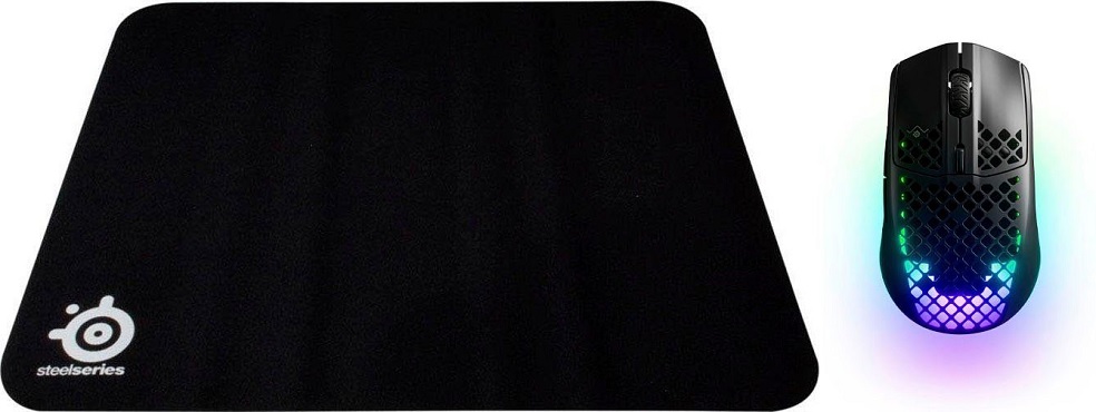 SteelSeries QcK Mousepad Medium - Aqua - Base in gomma siliconica no-slip - Tracking e stabilità top - Ottimizzato per sensori di gioco - 320x270 mm - FPS, MOBA, RTS, MMO